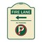 Signmission Fire Lane No Parking W/ No Parking & Left Arrow Heavy-Gauge Alum Sign, 24" x 18", TG-1824-24012 A-DES-TG-1824-24012 - alternate 1